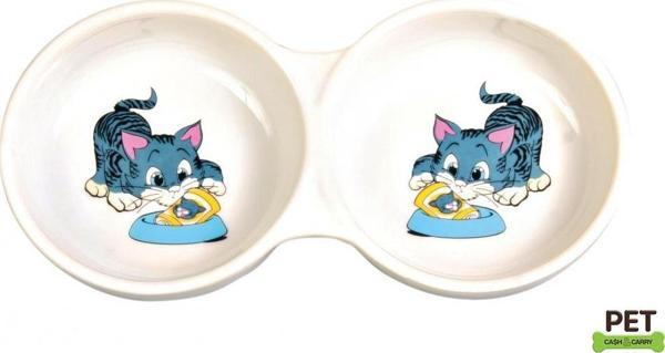 Trixie Kedi Mama Su Kabı Porselen 2x0,15Lt - Image 1