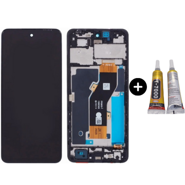 İnfinix Smart 8 Uyumlu Çıtalı Servis Lcd Ekran Dokunmatik + B7000 - Image 1