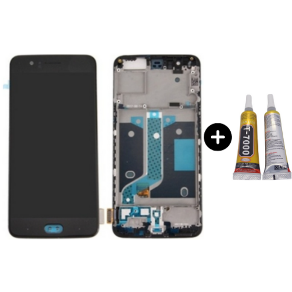 Oneplus 5 Uyumlu Çıtalı Servis Lcd Ekran Dokunmatik + B7000 - Image 1
