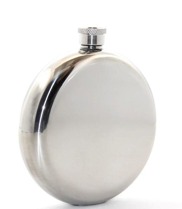 Paslanmaz Çelik Yuvarlak 8 Oz Tekli Matara Alk2677 - Image 1