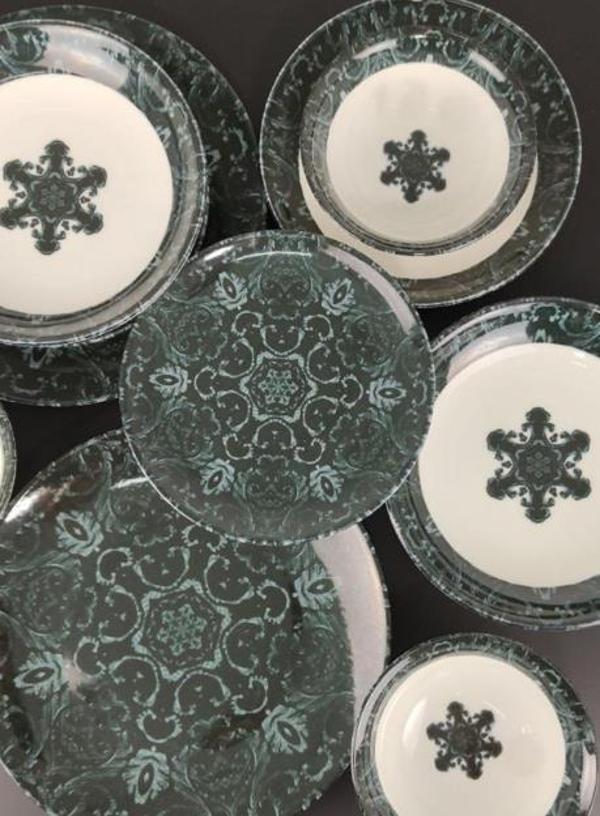 Cooker CKR4021 Dijital Baskılı 24 Parça Porselen Yemek Takımı  - Image 1