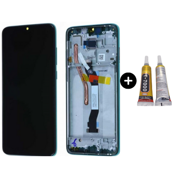 Redmi Note 8 Pro Uyumlu HK Çıtalı Lcd Ekran Dokunmatik Yeşil + B7000 - Image 1