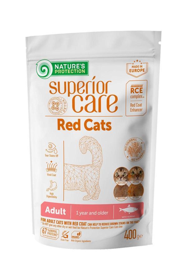 Nature'S Protection Superior Care Kızıl/Kahverengi Tüylü Kediler İçin Tahılsız Ringa Balıklı Kedi Maması 400Gr - Image 1