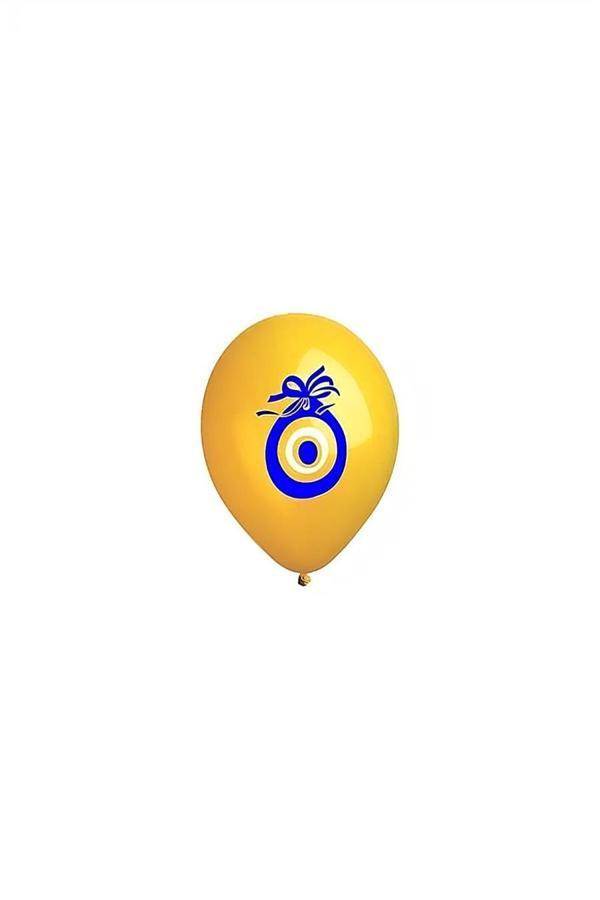 Alsepeteavm Nazar Boncuklu Sarı Balon (100'lü) - Image 1