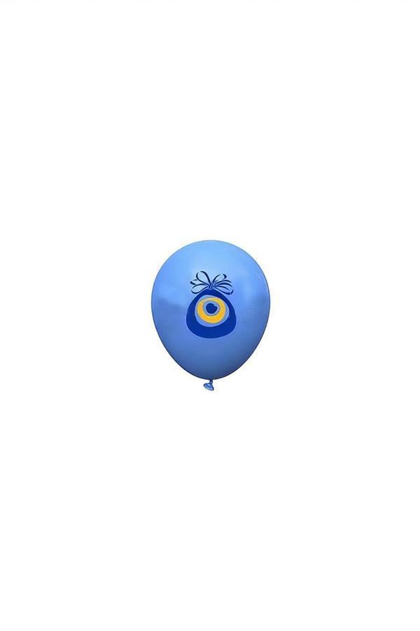 Alsepeteavm Nazar Boncuklu Açık Mavi Balon (100'lü) - Image 1