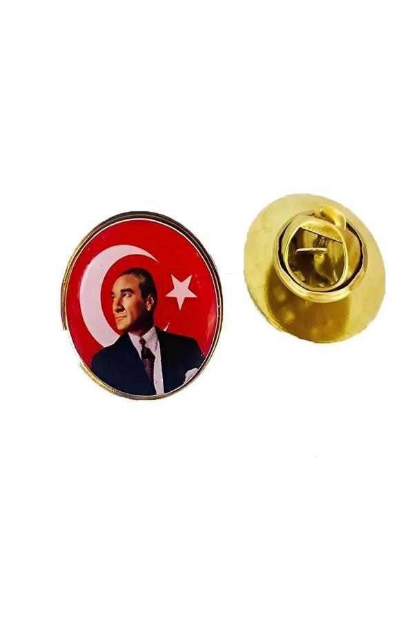 Alsepeteavm Atatürk Sivil Bayraklı Rozet (35'Li) 20 mm - Image 1