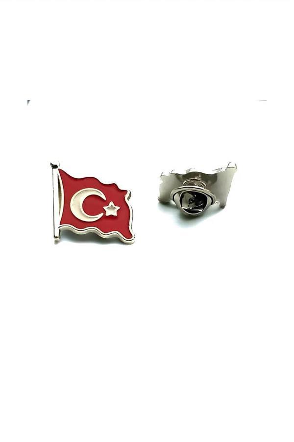 Alsepeteavm Krom Dalgalı Mineli Bayrak Rozet (30'lu) - Image 1
