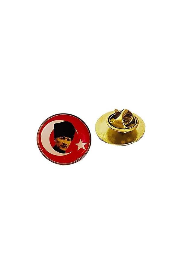 Alsepeteavm Atatürk Kalpaklı Bayrak Rozet (35'Li) - Image 1