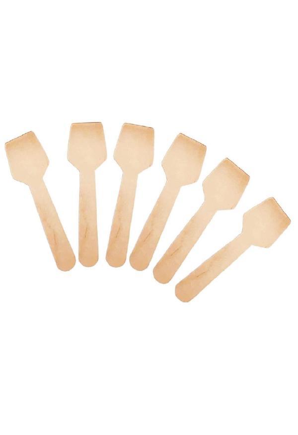 Alsepeteavm  Roll-up Doğa Dostu Ahşap Dondurma Kaşığı 100lü Paket - Image 1