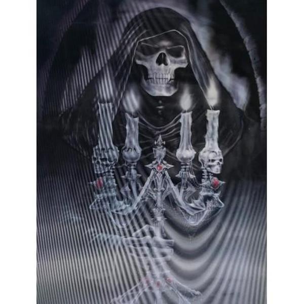 Büro Ev Dekoru için 3 Resim Değişir 5D Elmas Boyama Halloween İskelet Tablosu - Image 1