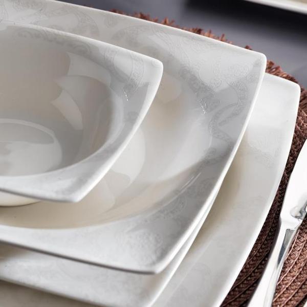 Schafer Beth 56 Parça 12 Kişilik Yemek Takımı Beyaz 02 - Image 1