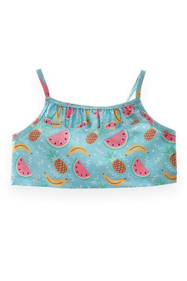 Kız Çocuk Tropikal Meyve Desenli Bikini Takım - Image 1