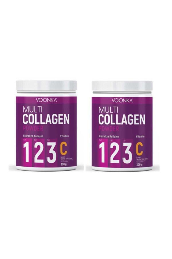 Voonka Hidrolize Kollajen (Tip I, Iı , Iıı) Ve Vitamin C Içeren Takviye Edici Gıda 300 Gr X2 Adet - Image 1
