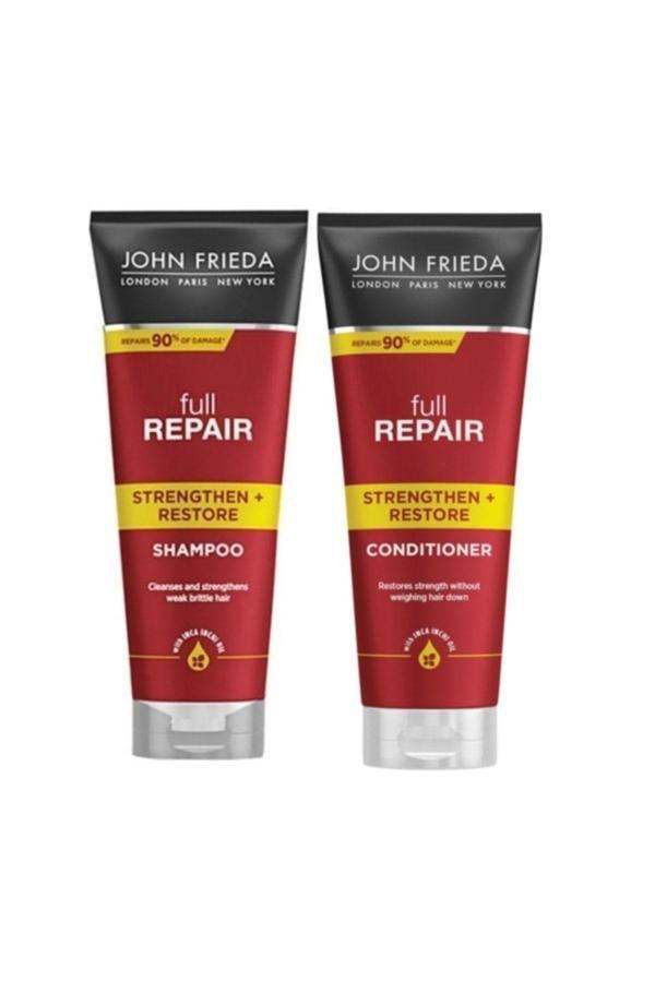 John Frieda Full Repair Hassas Ve Hasar Görmüş Saçlar Için Onarıcı Krem Ve Şampuan Seti - Image 1