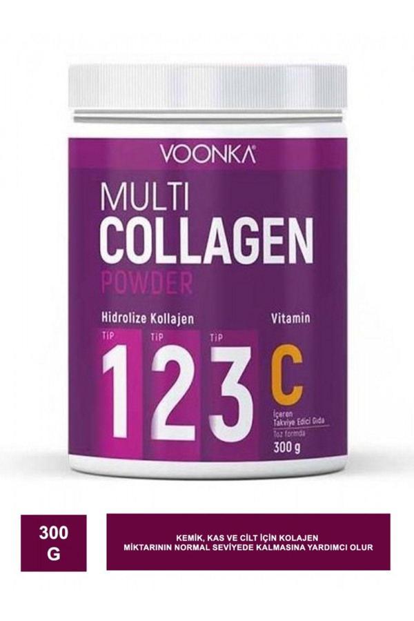 Voonka Multi Collagen Powder Vitamin C Içeren Takviye Edici Gıda 300 Gr - Image 1