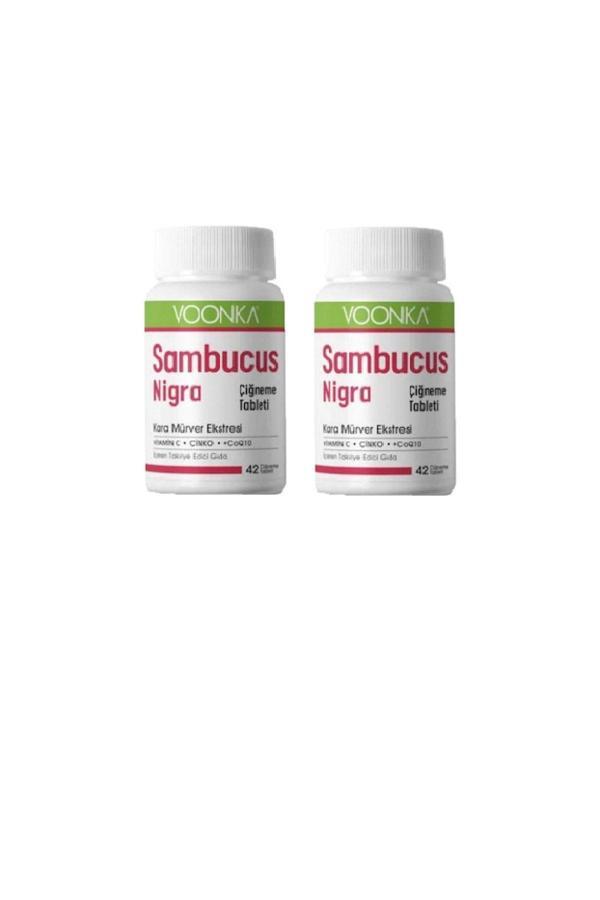 Voonka Sambucus Nigra 42 Çiğneme Tableti - Vitamin C, Çinko, Coq10 Içerikli X2 Adet - Image 1