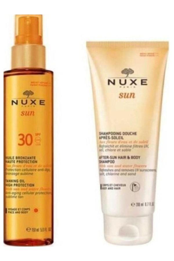 Nuxe Sun Spf30 Bronzlaştırıcı Yağ 150 Ml - Şampuan 200 Ml - Image 1