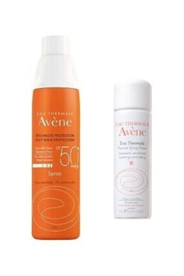Avene Spray Spf 50+ Tüm Cilt Tipleri İçin Güneşten Koruyucu Vücut Spreyi 200 Ml - Termal Su 50 Ml - Image 1