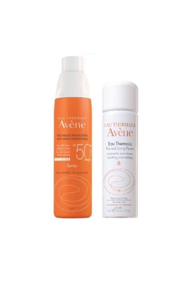 Avene Spray Spf 50+ Tüm Cilt Tipleri İçin Güneşten Koruyucu Vücut Spreyi 200 Ml + Termal Su 50Ml - Image 1