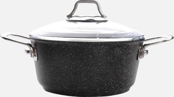 Falez Black Line Granit Döküm 24 cm Derin Tencere - Image 1