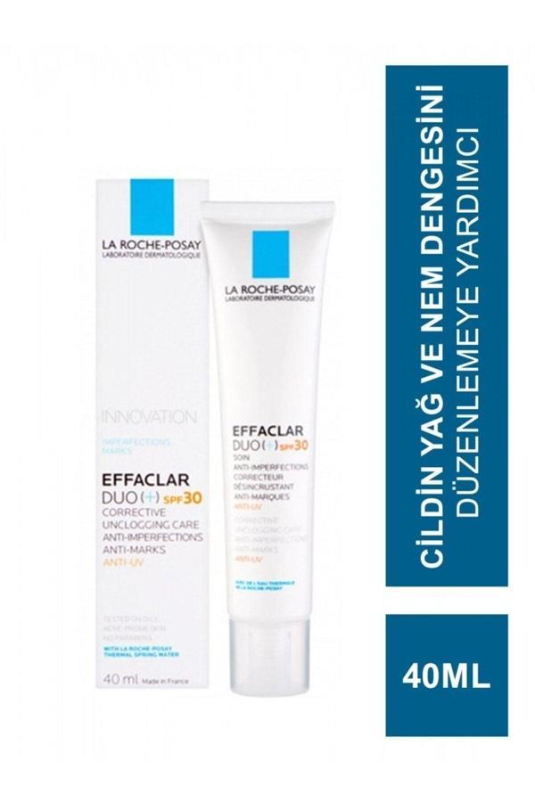 La Roche-Posay Effaclar Duo + Yağlı Ve Düzensiz Ciltler İçin Spf 30 Koruma Sağlayan Yüz Bakım Kremi 40 Ml - Image 1