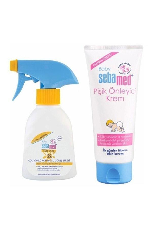 Sebamed Bebekler Için Güneş Spreyi Spf 50 200 Ml Bebe Bez Bölgesi Bakım Kremi 50 Ml - Image 1