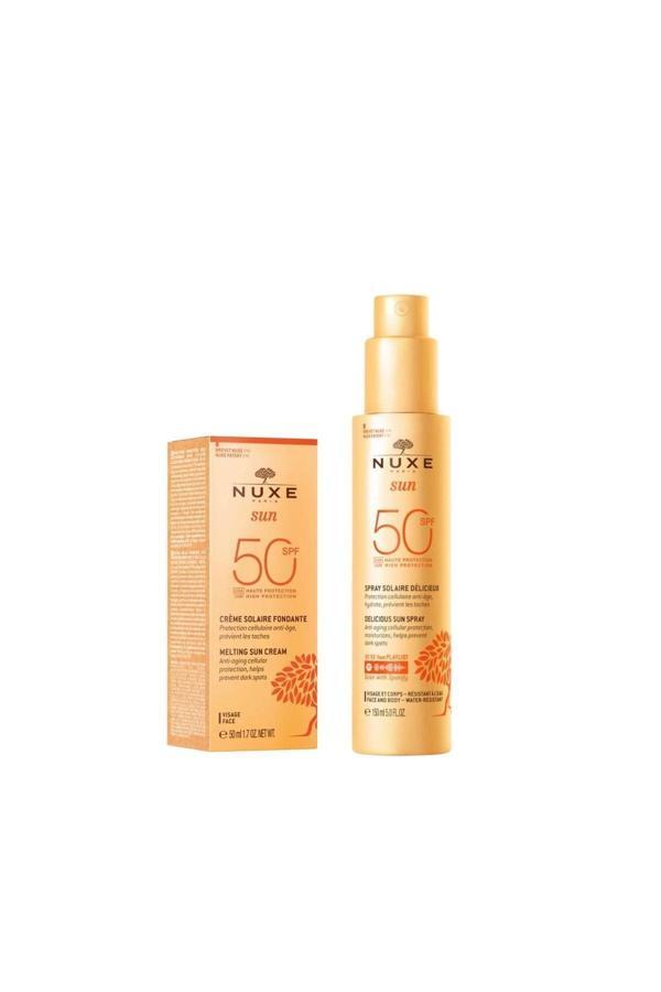 Nuxe Spf 50 Fondante Güneş Kremi + Spf 50 Fondante Yüz Güneş Kremi - Image 1