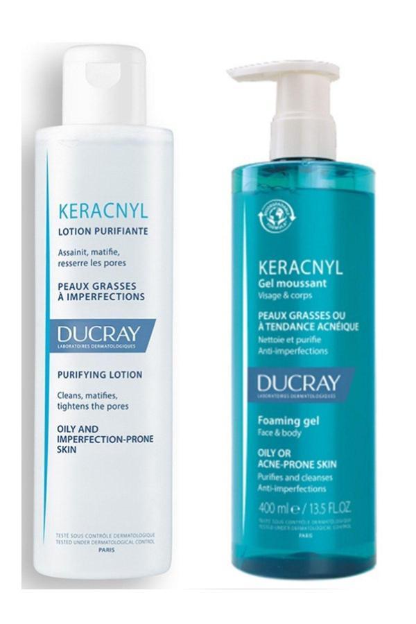 Ducray Keracnyl Arındırıcı Losyon 200 Ml Keracnyl Yıkama Jeli 400 Ml - Image 1