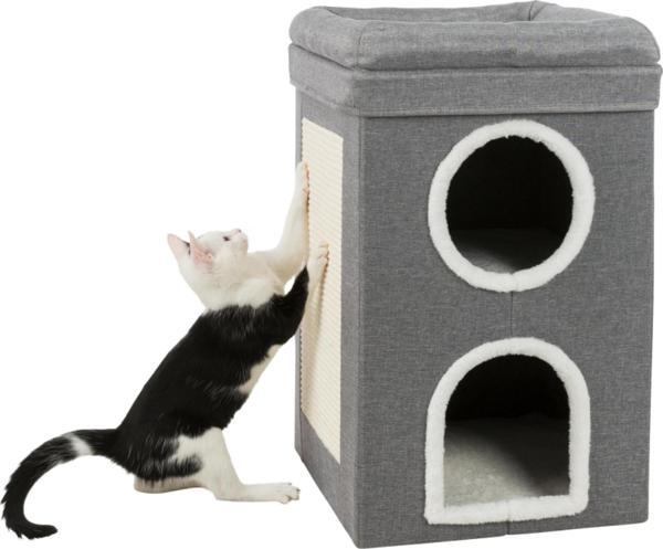 Trixie Kedi Tırmalama ve Oyun Evi 64cm Gri - Image 1