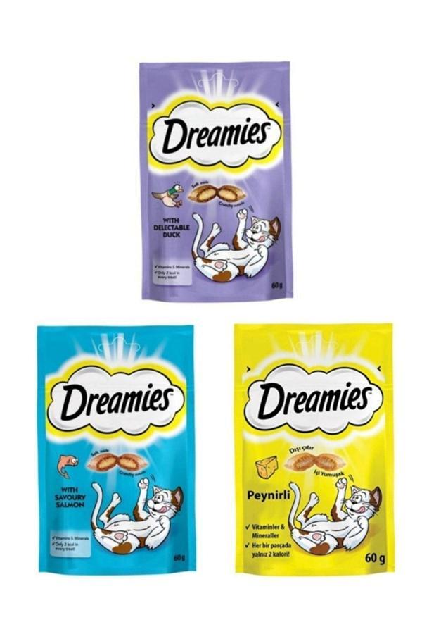 Dreamies Kedi Ödül Maması Peynirli-ördekli-somonlu 60 Gr.3'lü Kedi Ödül Maması - Image 1