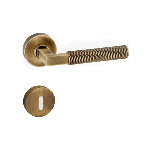 Doğanlar BT Lüx Rozetli Oda Kapı Kolu Olifka ( Antik Sarı ) - Image 1