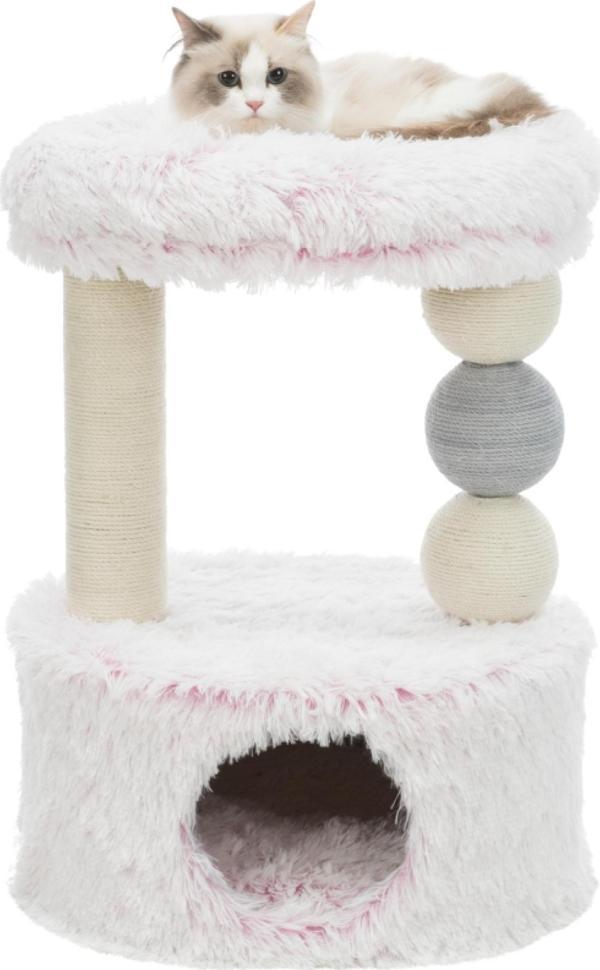 Trixie Kedi Tırmalama ve Yatağı 73cm Beyaz Pembe - Image 1