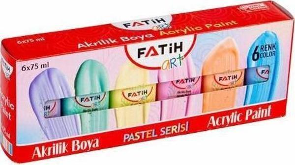 FATİH AKRİLİK BOYA 6x75 ml Pastel Seri - Image 1