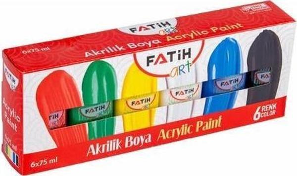 FATİH AKRİLİK BOYA KLASİK SERİ 75 MLx6 RENK - Image 1