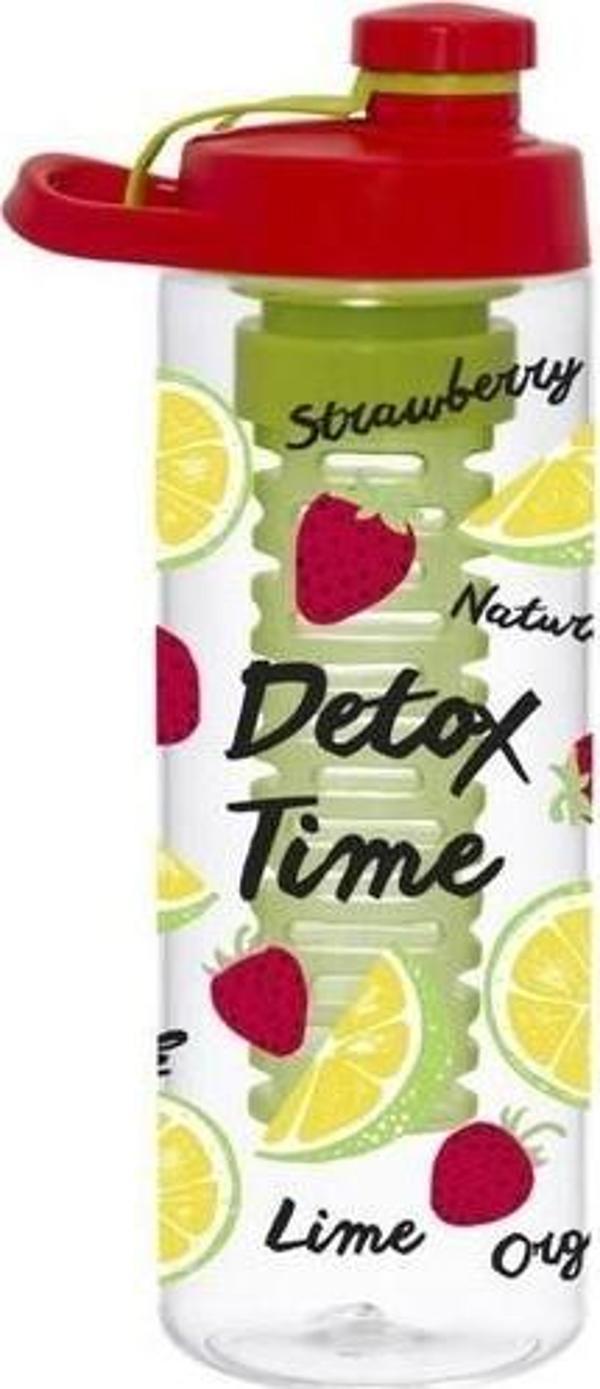 HEREVİN MATARA ÇİLEK DESEN VİDALI KAPAK 650 ML - Image 1