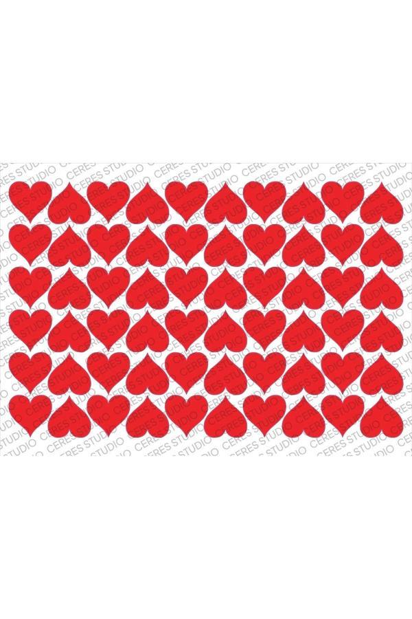 Kalp Sticker Etiket - 5 Sayfa 300 Kalp - Image 1