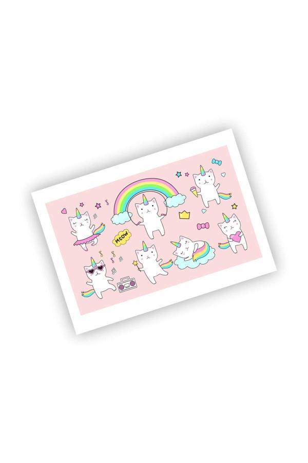 Meov Unicorn Cat Sticker Etiket - Image 1