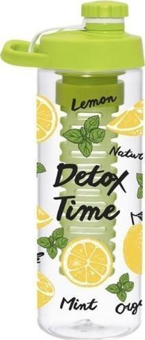 HEREVİN MATARA LİMON DESEN VİDALI KAPAK 650 ML - Image 1