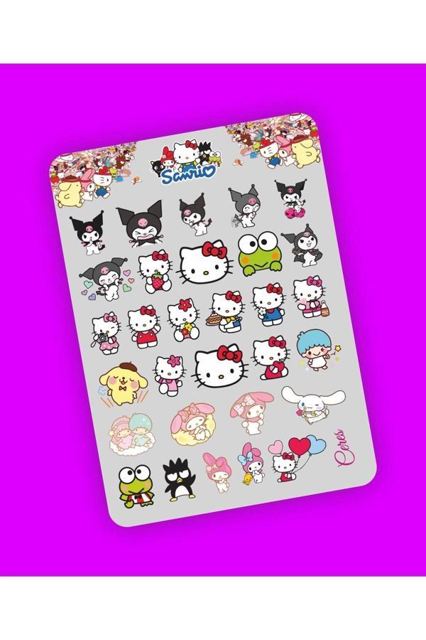 Sanrio Karışık Sticker Set Etiket A5 (13x18) 30 Etiket - Image 1