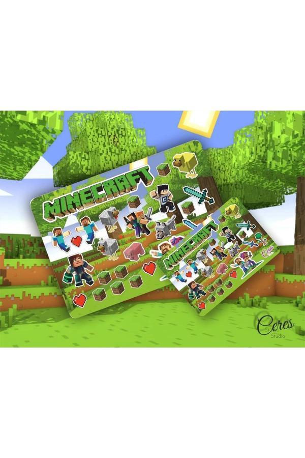 Mınecraft Sticker 26 Adet Etiket (9X13CM) - Image 1
