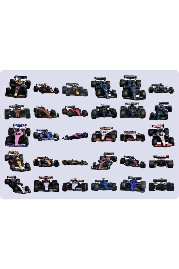 F1 Formula Sticker Etiket 2 Sayfa 60 Adet Etiket - Image 1