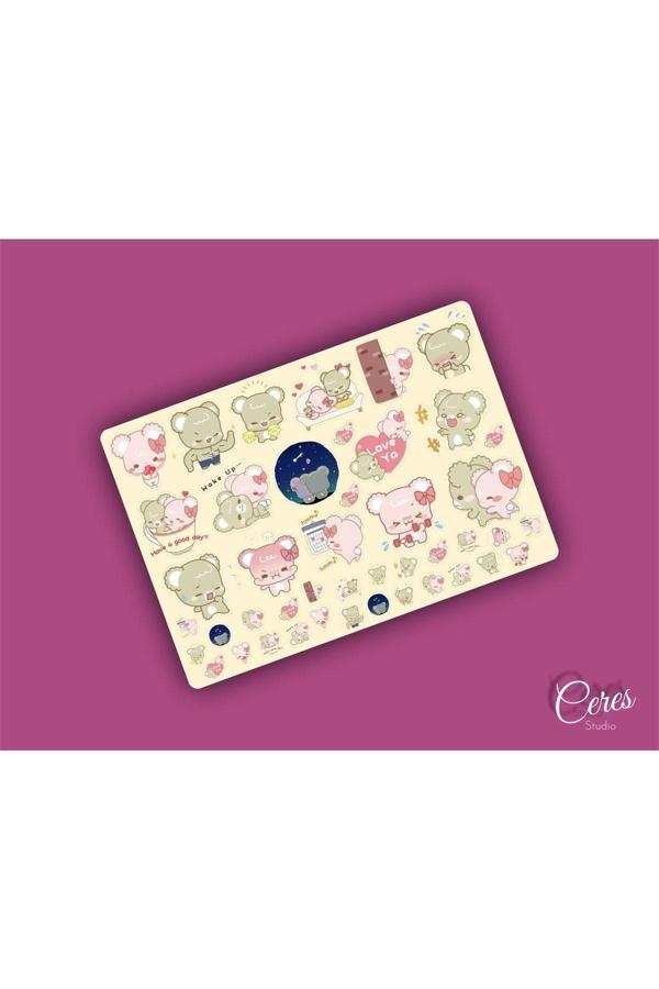 Kawaii Lovely Sugar Cubs Sticker - Aynı Sayfadan 2 Adet Toplam 88 Etiket - Image 1