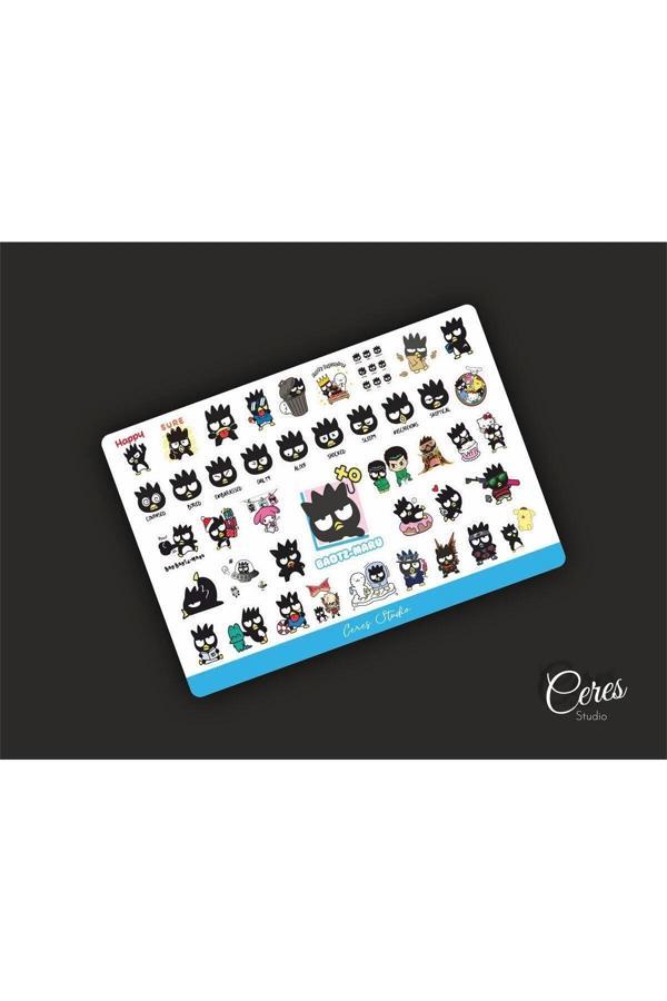Badzt Maru Sanrio Hello Kitty Sticker Etiket 1 Sayfa 42 Adet Etiket - Image 1