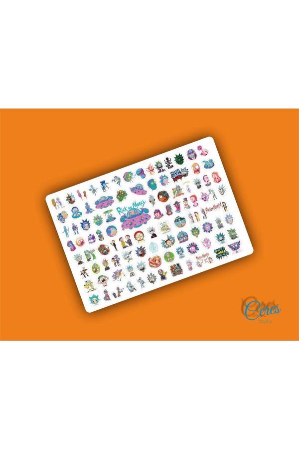 Rick And Morty Rick&morty Sticker Etiket 1 Sayfa 98 Adet Etiket - Image 1