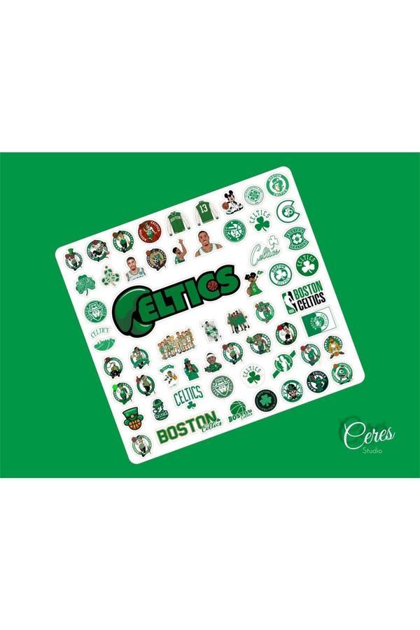 Boston Celtics Nba Sticker Etiket 1 Sayfa 58 Adet Etiket - Image 1