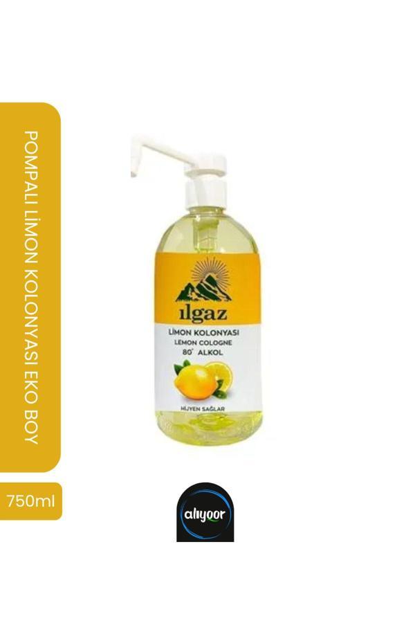 Ilgaz Pompalı Kolay Kullanım Limon Kolonyası Eko Boy Hijyenik 80 Derece Limon Kolonyası 750 Ml - Image 1