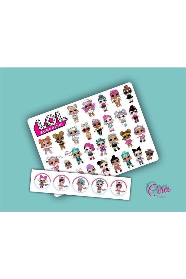 LOL TEMALI Sticker Etiket 2 Sayfa 36 Adet Etiket - Image 1