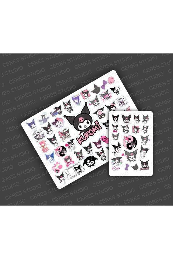 Kuromi Sticker 61 Adet Etiket ( Planlayıcı Bullet Journal Için Uygundur.) - Image 1