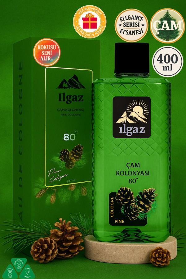 Ilgaz Elegance Pine Cologne 80 Derece Çam Kolonyası Kalıcı Çam Kokusu Unutulmaz Çam Kozalağı Kokusu 400 Ml - Image 1