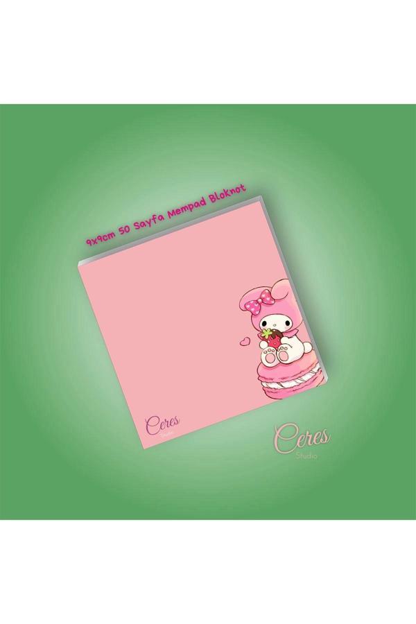MY MELODY Sanrio Not Defterleri | Notepad | Bloknot | Memo | 9X9 50 Sayfa BLOKNOT - Image 1